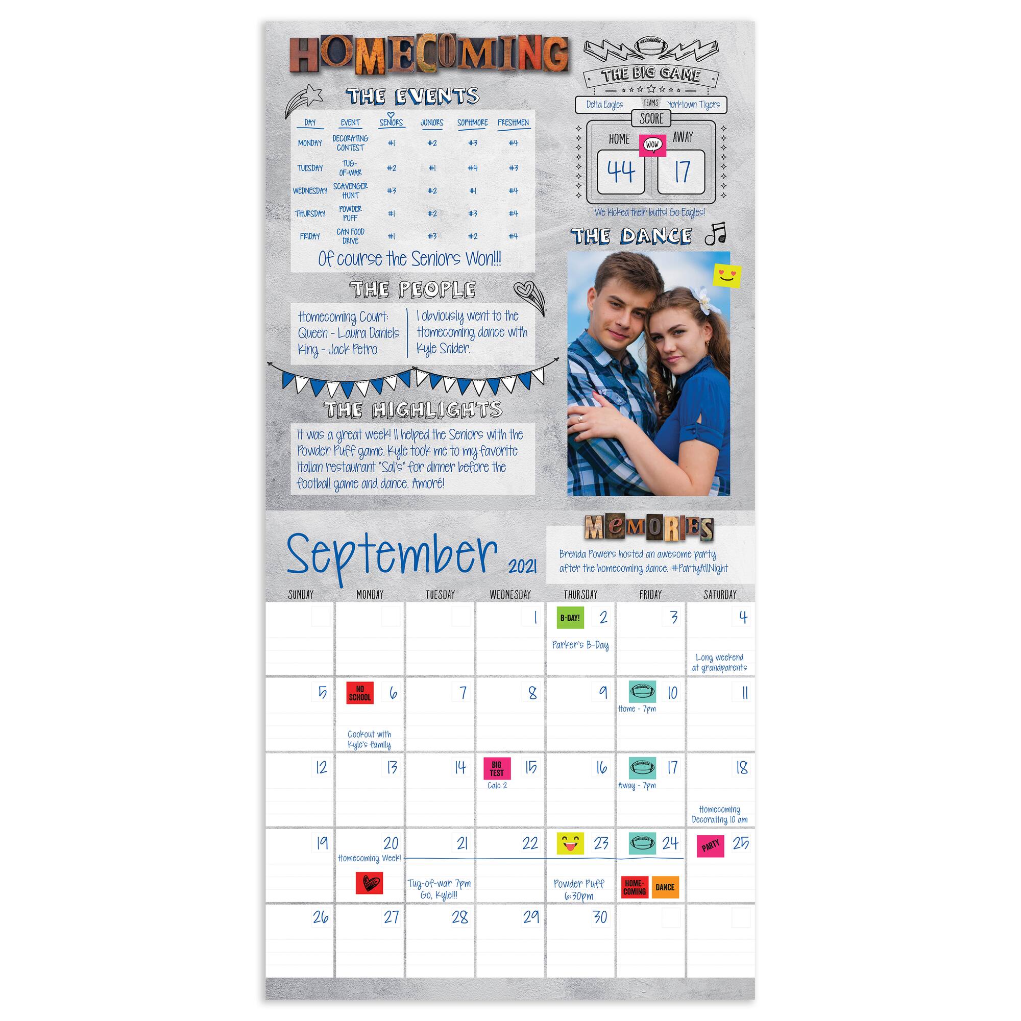 TF Publishing My Year Book Undated Memory Wall Calendar